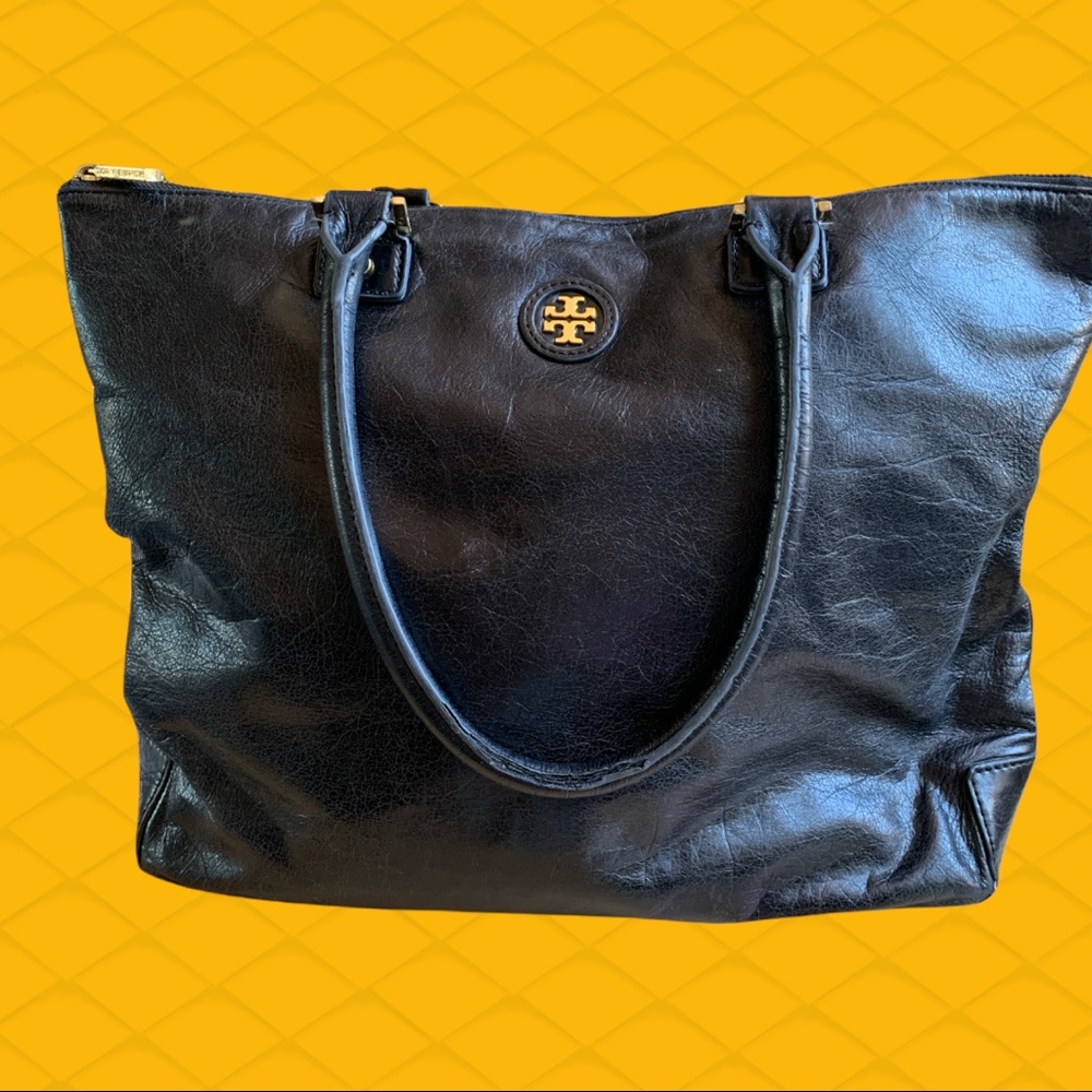 ❤️❤️Tory Burch Black Leather Bag/Tote/Laptop Bag❤️